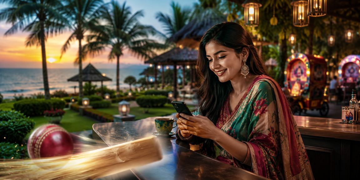 ঢাকায় চা বাগানের পটভূমিতে ক্রিকেট বেটিং উপভোগ করছেন একজন ব্যবহারকারী